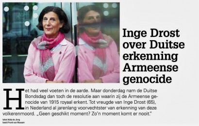 Article in Dutch Newspaper RD about German Resolution on Armenian Genocide