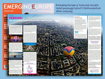 "Emerging Europe" magazine about Yerevan: The City of Sun celebrates its 2800th anniversary