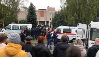 Interior ministry says gunman killed himself after shooting in Izhevsk in Udmurtia region