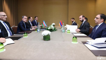 The meeting of Foreign Minister of Armenia Ararat Mirzoyan and Foreign Minister of Azerbaijan Jeyhun Bayramov