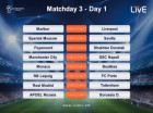 Չեմպիոնների Լիգա - Ուղիղ հեռարձակում - Champions League Matchday 3 Day 1