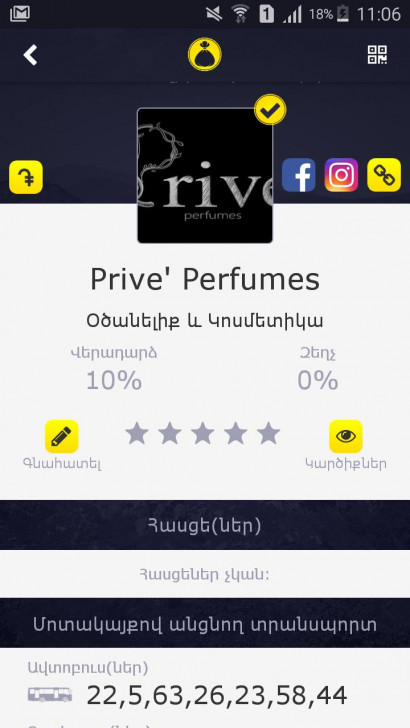 «Prive' Perfumes»-ը գրանցվեց քսակ համակարգում