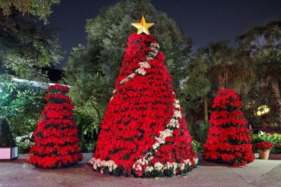 5 IDEAS OF CHRISTMAS TREE FLOWERS DECORATION
