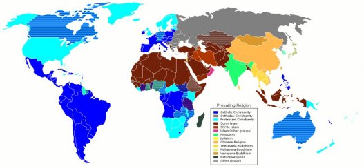 Կրոնների քարտեզ: