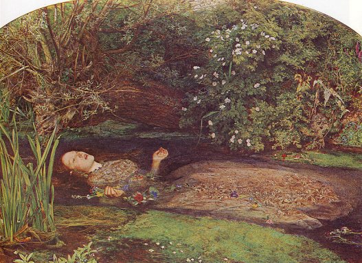 «Офелия», Д. Э. Милле 1852 г., галерея Тейт, Лондон